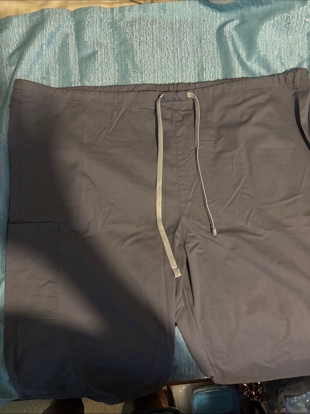 Landau Gray Scrub Pants with Drawstring